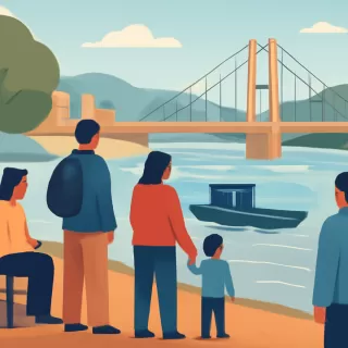 Suspenden cruce por chalanas en Aguas Blancas por aumento del caudal del río Bermejo