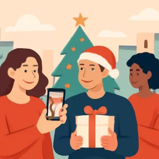 Celebridades publican postales navideñas en redes sociales en Navidad 2025