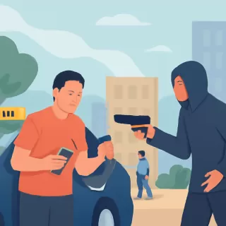 Asaltan a chofer de aplicación de viajes en Maipú