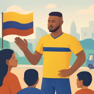 Miguel Borja da un consejo especial durante las fiestas desde Colombia