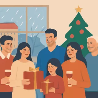 Argentinos migrantes celebran la Navidad en un hogar de Benissa durante la lluvia