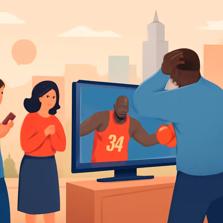 Shaquille O’Neal tuvo un incidente viral al chocar contra un panel de TV en Navidad