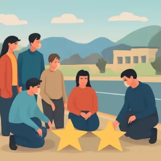 Instalan Estrellas Amarillas en Ruta Nacional 26 en memoria de David y Agustín Andrada