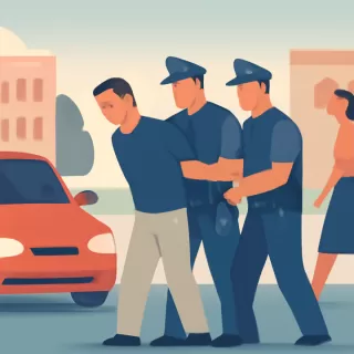 Detienen a hombre armado que conducía a contramano y con luces apagadas