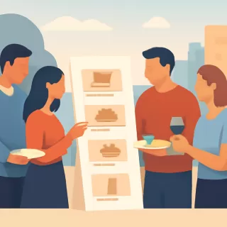 Opciones de menú para fiestas: entradas, platos principales, postres y bebidas