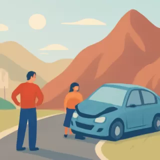 Vehículo impactó contra el cerro en la Curva de Guido, Ruta Nacional 7