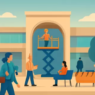 Continúan las obras de remodelación en la Galería Independencia de Ciudad de Mendoza