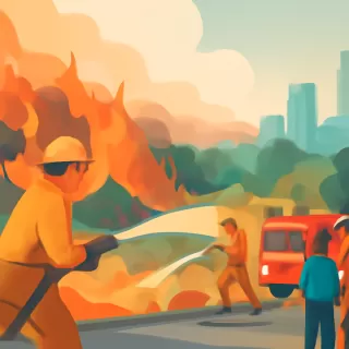 Bomberos continúan trabajando en incendio forestal en Melilla, Montevideo