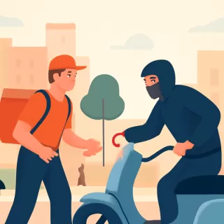 Robo de moto a un delivery en el barrio La Gloria, Godoy Cruz