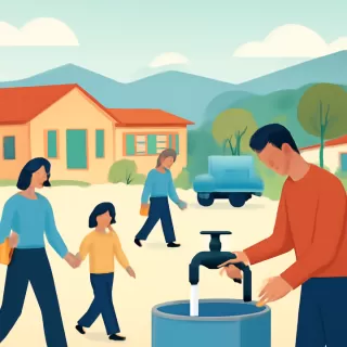 Finaliza la obra de agua potable para la Escuela y el Jardín 48 en el oeste de Bariloche