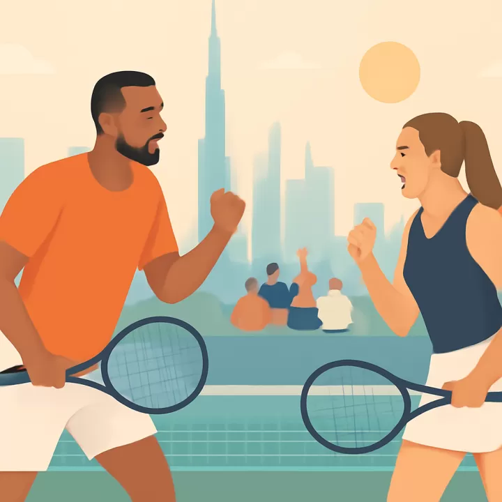 Nick Kyrgios ganó a Aryna Sabalenka en la exhibición mixta 'Batalla de los Sexos' en Dubai