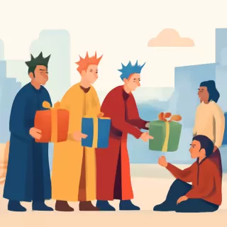 Los Reyes Magos Punk entregan regalos a niños en situación de calle en Ciudad de México