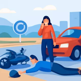 Motociclista lesionado tras incidente vial en la rotonda de las rutas 3 y 26