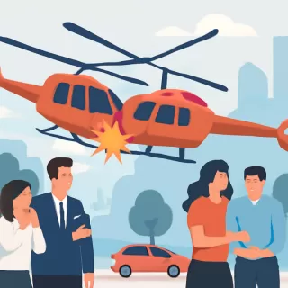 Colisión aérea entre dos helicópteros en Hammonton, Nueva Jersey