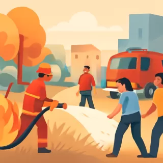 Incendio de pastizales en Km. 17 fue sofocado por bomberos y vecinos