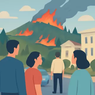 Incendio forestal en el cerro del Verdún, Lavalleja