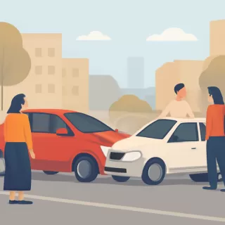 Colisión vehicular sin heridos en avenida Rivadavia, Comodoro Rivadavia