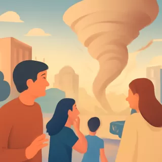 Un remolino de polvo en Florencio Varela causó asombro y temor entre vecinos