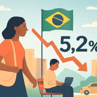 El desempleo en Brasil cayó a 5,2%, su nivel más bajo desde 2012