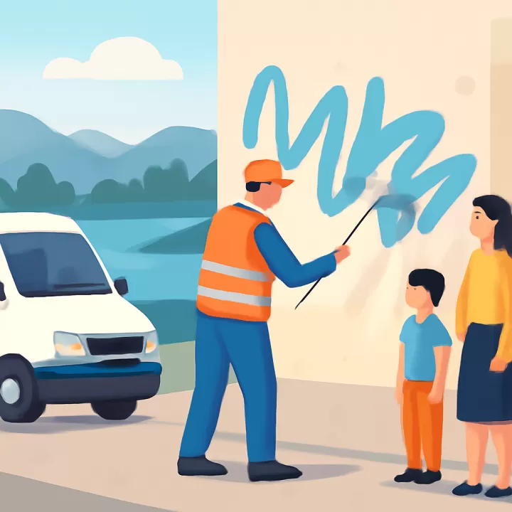 Empresa de transporte realiza remediación tras grafiti en Parque Nacional Nahuel Huapi