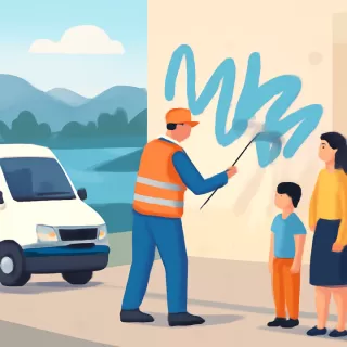 Empresa de transporte realiza remediación tras grafiti en Parque Nacional Nahuel Huapi