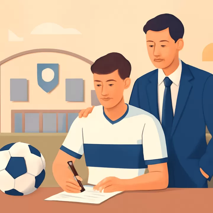 Brian Croce firmó su primer contrato profesional con Gimnasia