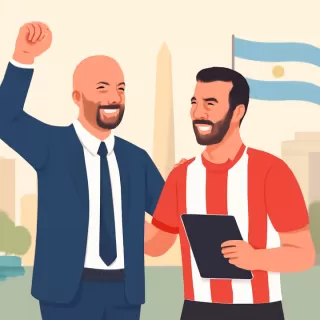 Juan Sebastián Verón celebra la renovación de Eduardo Domínguez como DT de Estudiantes