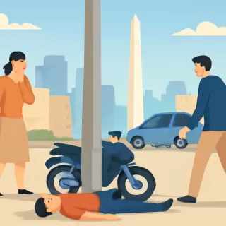 Joven de 18 años muere tras robar una moto y chocar contra un poste en Luján