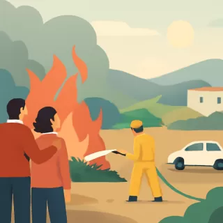 Incendio forestal controlado en Lavalleja con riesgo de reignición