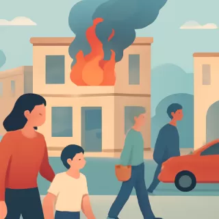 Incendio en inmobiliaria de Córdoba provoca evacuación de diez personas