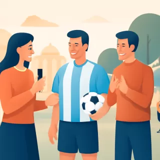 Vanesa Madruga en evento solidario con figuras del fútbol de Río Cuarto