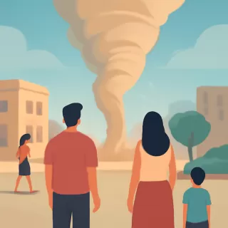 Imponente diablo de polvo sorprende en Florencio Varela y se vuelve viral