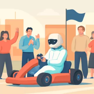 Lionel Scaloni se impuso en una carrera de karting en Rosario