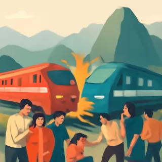 Choque frontal de trenes en Machu Picchu deja un muerto y 40 heridos