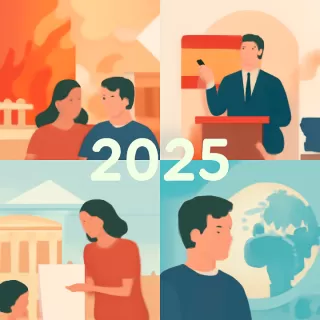 Resumen visual del año 2025 con eventos destacados en España y el mundo