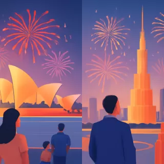 Sídney y Dubái celebran el Año Nuevo 2026 con impresionantes espectáculos de luces