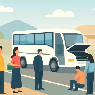 Micro sufre dos fallas y deja varados a pasajeros seis horas en Ruta Nacional 23