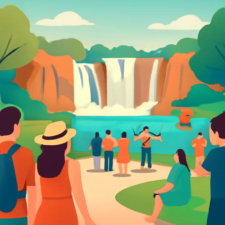 Turistas disfrutan del Complejo Saltos del Tabay en Año Nuevo