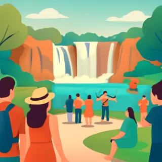 Turistas disfrutan del Complejo Saltos del Tabay en Año Nuevo