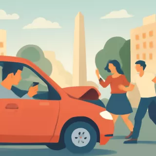 Accidente en Ensenada: conductor distraído chocó y casi atropella a dos personas en avenida Almirante Brown