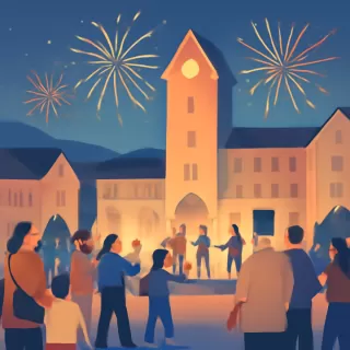 Dos mil personas asistieron a la celebración de Año Nuevo 2026 en el Centro Cívico de Bariloche