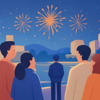 Villa Carlos Paz inauguró el Año Nuevo con un espectáculo de fuegos artificiales en la costanera