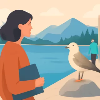 Registro inédito de una gaviota Garuma juvenil en el Lago Gutiérrez, Patagonia