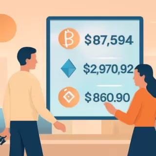 Cotización de Bitcoin, Ethereum y BNB al 31 de diciembre de 2025