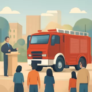 Campo Grande presenta su primera autobomba para Bomberos Voluntarios