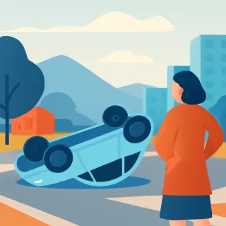 Vehículo volcó tras perder el control por alta velocidad en el Alto de Bariloche