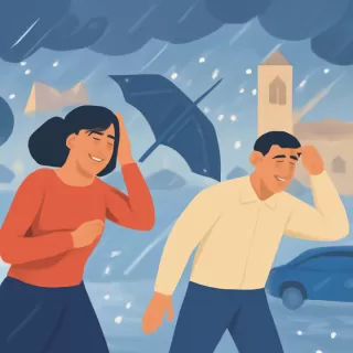 Fuerte tormenta con granizo y ráfagas de viento afecta Córdoba el 1° de enero de 2026