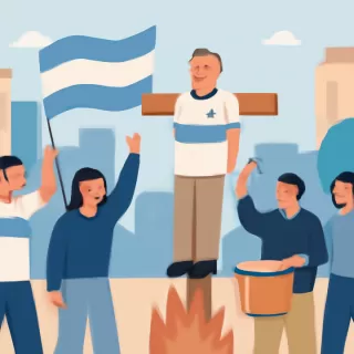 Hinchas de Gimnasia y Esgrima La Plata realizaron un ritual con un muñeco de Claudio Tapia en Berisso