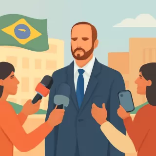 La Policía Federal de Brasil exige el retorno inmediato de Eduardo Bolsonaro