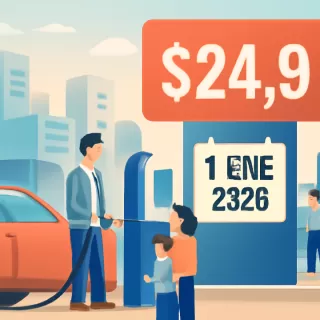 Reducción de hasta $24,9 por litro en las bencinas en Chile a partir del 1 de enero de 2026
